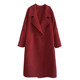 Double-sided wool red coat coat for women autumn and winter high-end wool coat coat cape wedding bride large size mm
