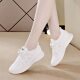 2025 spring and summer mesh breathable sports shoes Korean style middle school students white shoes women's soft sole running and travel shoes