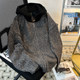 Hooded cardigan zipper sweater men's autumn and winter loose American cleanfit hooded knitted wool jacket trend