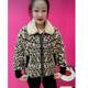 Mom's new middle-aged fashion imitation mink leopard print jacket for middle-aged and elderly short thickened loose and fashionable zippered cardigan
