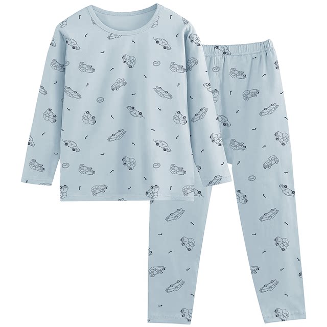 Little Qinglong Children's Underwear Set Pure Cotton Boys and Girls Autumn Clothes and Autumn Pants Baby Spring and Autumn Clothes Medium and Big Children Winter
