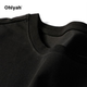 Ohlyah designer original cartoon brand American pure cotton round neck black large size short-sleeved T-shirt for couples