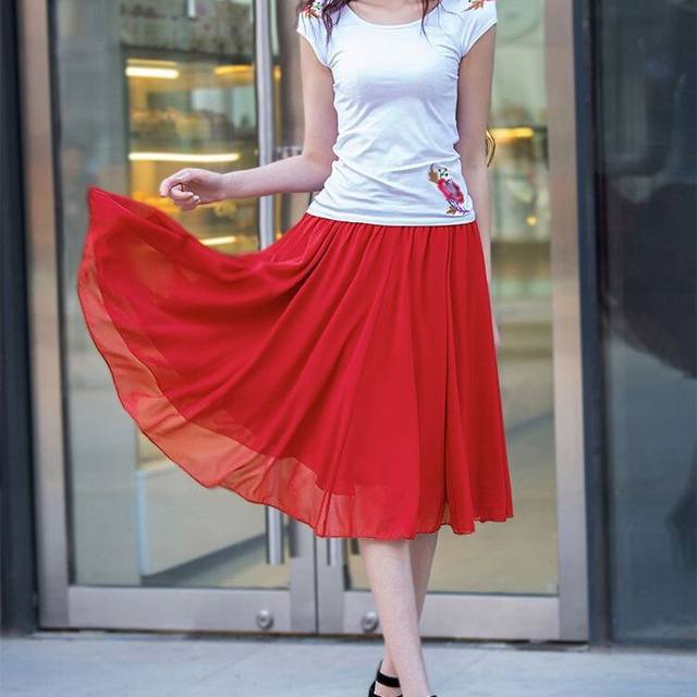 Summer skirt Children in summer, summer skirts, thin size umbrella skirt big skirt, short skirt, all -match A -line dancing skirt

