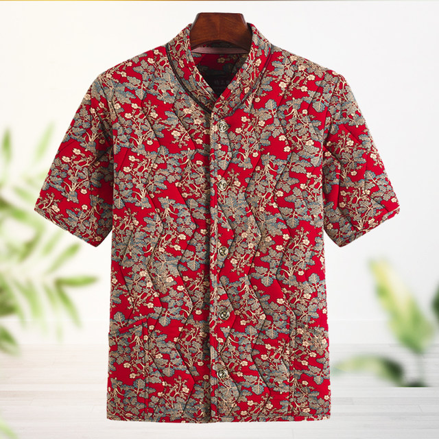 Mother's autumn and winter short-sleeved cotton coat for middle-aged and elderly women to wear cotton vest plus fat and enlarged grandma shoulder pads half-sleeved cotton vest