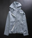 Pure linen hooded zipper sun protection cardigan women's air conditioning blouse, sesame white thin coat short top summer