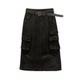 White work pocket denim skirt for women 2025 spring new high-waist loose slim A-line hip-pack long skirt