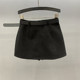 Black suit skirt for women 2025 spring new high-waisted and versatile slim and anti-exposure A-line hip-pack miniskirt