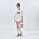 YEP white cartoon printed short-sleeved T-shirt for women in 2025 summer new trendy couple outfit loose round neck top
