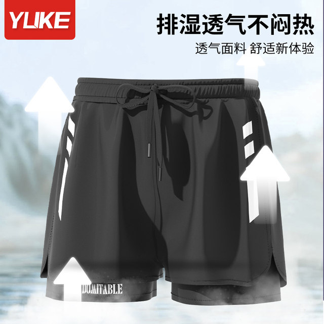 Swimming trunks for men's embarrassment 2025 new professional quick-drying large-size flat-angle swimsuit full set of hot spring swimming equipment