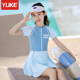 Children's swimsuit girl 2025 new Chinese big children swimsuit girl student professional training swimming equipment