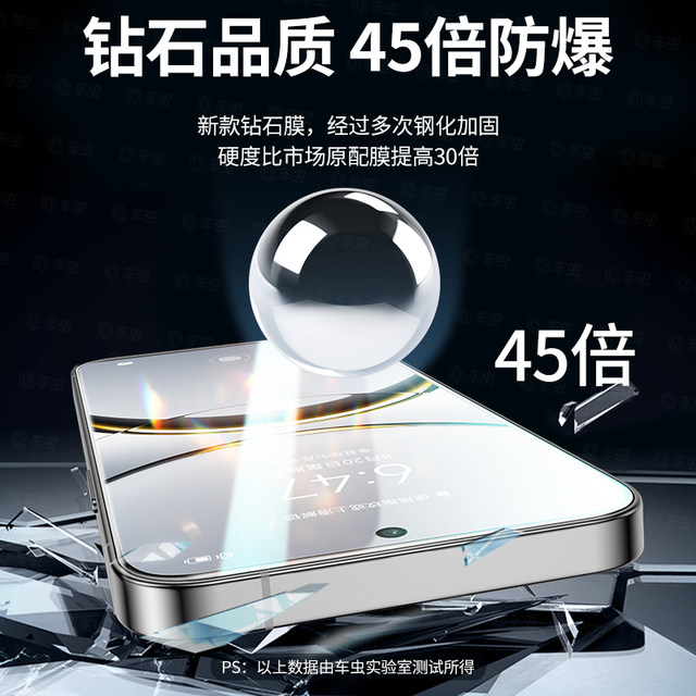 Car bug suitable oppofindx9pro tempered film opporeno15/14findx8s12reno13turbo new oppoa3 mobile phone 6/5g7ultra anti-peep oppok11k10a2