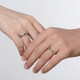 Catiro Sweet Glacier Eco-Circle Couple Ring Sterling Silver Pair of Silver Rings Ring Gift