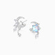Catiro Stars and Moon Earrings for Women 925 Silver Earrings Niche Design Light Luxury High-end New Style Hot Gift