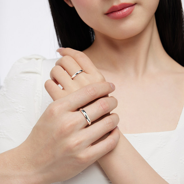 Cartilo's beloved lifelong couple ring simple ring sterling silver pair niche design full silver