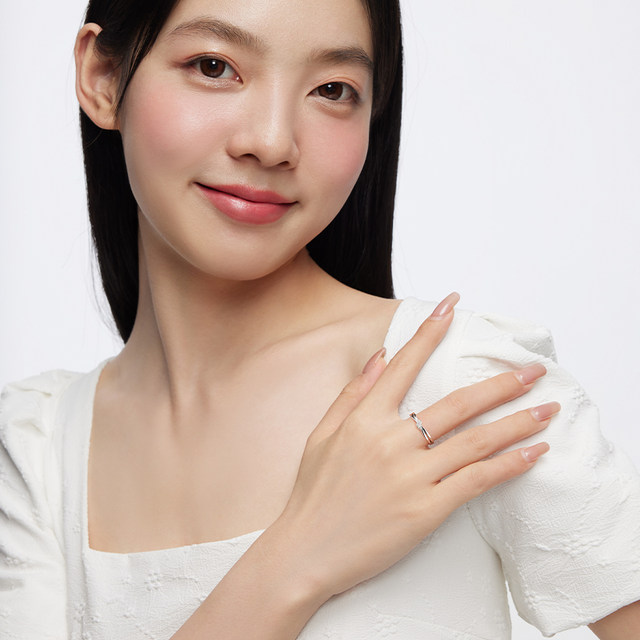 Cardiro Qianqian couple ring 999 silver niche design birthday gift for girlfriend