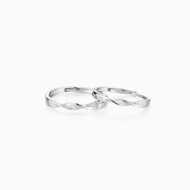 
Catiro Starlight Couple Ring 925 Silver Open Ring Birthday Gift for Girlfriend
