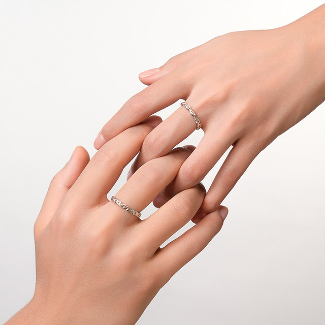 
Cartilo branch and vine dependence couple ring couple ring 929 silver circle anniversary gift for boyfriend and girlfriend