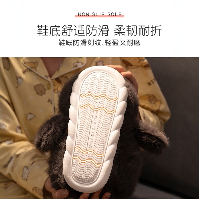 Penguin cotton slippers for women in autumn and winter indoor home thick-soled bags with plush children's cute confinement warm men's winter