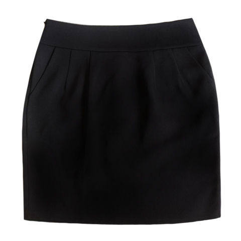 Professional clothing A-line skirt short skirt pocket safety pants women's spring and summer skirt versatile a-type anti-wrinkle one-step skirt working skirt
