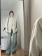 Large size fat sister American retro sweater coat women baseball uniform spring autumn and winter new sweater knitted cardigan top
