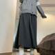 Glutinous rice skirt for women in spring, autumn and winter new large size fat girl high waist A-line slim umbrella skirt mid-length knitted skirt
