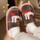 Cotton slippers for women, autumn and winter 2025 new style, fashionable indoor home couple, cute plush slippers for men