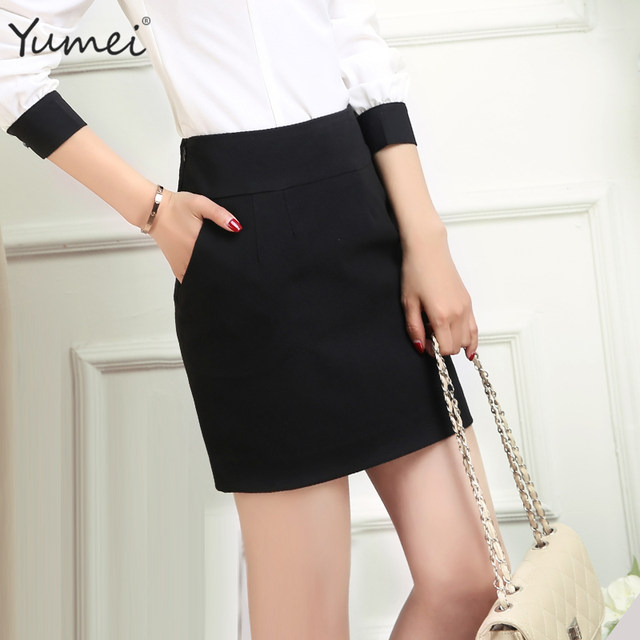 Professional skirt women's bag hip skirt, air multiplied temperament, short skirt work skirt pocket skirt skirt, suit skirt spring and summer
