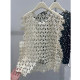 Fashionable and fashionable hollow sleeveless lace shirt for women 2025 summer layered blouse and vest top