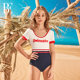 BE van der An children's swimsuit girls one-piece triangle sun protection fashion water park swimsuit swimming training