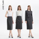 Rhine Fleir retro long skirt early autumn new high-end suit skirt commuting temperament unique
