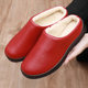 Waterproof cotton slippers for women in winter, plus velvet warm, dirt-resistant, thick sole, non-slip home indoor couple mother cotton shoes