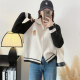 Half turtleneck casual loose casual style sweater women's top coat autumn and winter new Korean style sweater cardigan