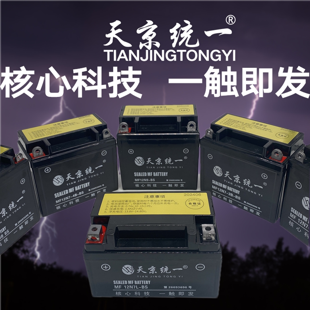 Motorcycle battery 12V5A/7A/9A tricycle straddle curved beam women's scooter maintenance-free dry battery