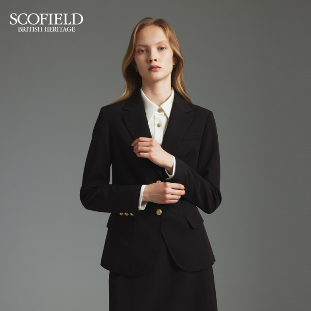 Scofield women's casual lapel commuter waist jacket simple business suit spring suit