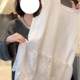 Large size cotton embroidered jacquard sleeveless vest for women 2025 early spring fat mm loose bottoming layered bottoming shirt top
