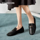 Yierkang women's shoes spring and autumn genuine leather loafers flat leather shoes French lazy shoes low heel single shoes