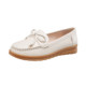 Yierkang women's shoes spring and autumn genuine leather loafer shoes flat casual nurse shoes middle-aged and elderly mothers shoes bean doodle shoes soft bottom