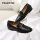 Yierkang women's shoes spring and autumn genuine leather loafers flat leather shoes French lazy shoes low heel single shoes