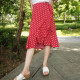 Polka dot skirt summer women's spots 2024 new one-piece lace-up wrap skirt mid-length black and white dot fish tail skirt
