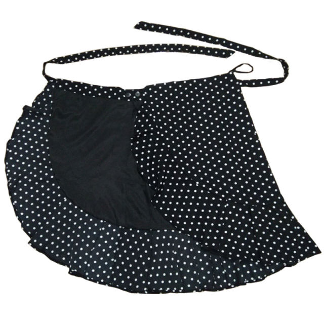 Polka dot skirt summer women's spots 2024 new one-piece lace-up wrap skirt mid-length black and white dot fish tail skirt