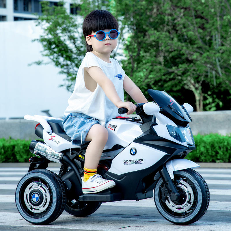 儿童电动摩托车男女宝宝充电三轮车小孩遥控双人玩具车可坐电瓶车