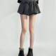 Bow tied woolen skirt for women 2024 winter new thickened high waist slimming A-line skirt versatile short skirt