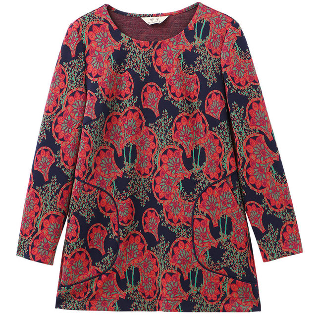 Miaocai MIAOCAI spring new style mother's bottoming shirt middle-aged and elderly long-sleeved pullover fashionable style top T