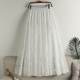 2024 new spring and summer hollow hook lace skirt fat girl versatile high waist slim fit slim long skirt
