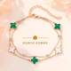 Lucky four-leaf clover bracelet for women ins niche design simple girlfriend bracelet for high-end feeling gift for girlfriend birthday