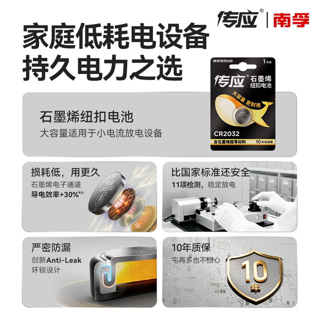 Nanfu Chuanying button battery CR2450 large capacity 3V suitable for BMW 1/3/5/7 Series Ford car key remote control battery electronic model Lynk & Co small thermometer meter clothes rack