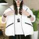 European hooded large-size jacket for women 2025 autumn new loose slim fashionable sports jacket top