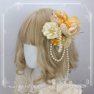 taobao agent Genuine hair accessory, Hanfu, Lolita style, flowered