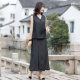 Silk Xiangyunsha 2021 new hip-covered skirt black versatile slim a-line pocket 100% silk long skirt