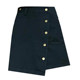 Large size women's black skirt A -line fat sister mm loose high waist thin skirt pear -shaped skirt